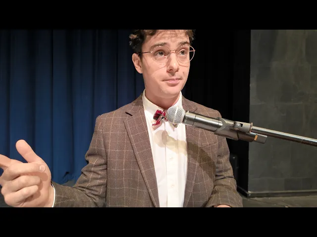 Youtube video Nerdy Professor Shocks High School by Speaking Gen Alpha Slang